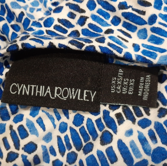 Cynthia Rowley Women's Maxi Dress Blue Pattern Jersey Knit Tank Size XS - Picture 6 of 8